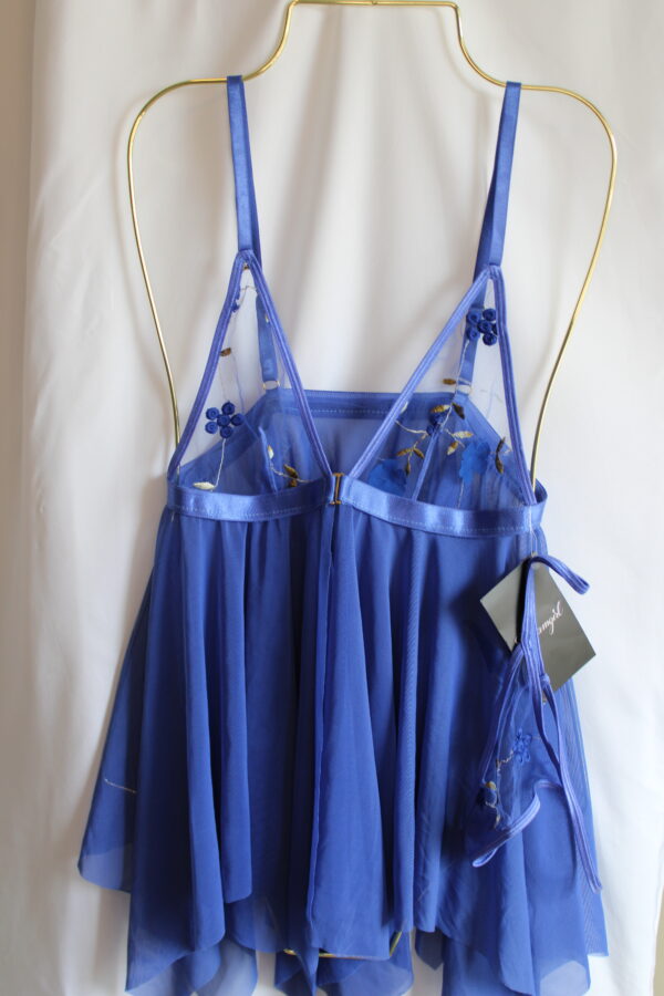 Dreamgirl Cobalt Blue Babydoll with Matching Thong - M