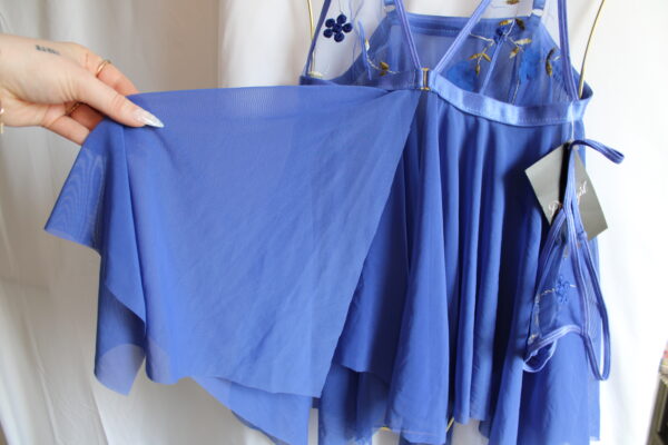 Dreamgirl Cobalt Blue Babydoll with Matching Thong - M - Image 3