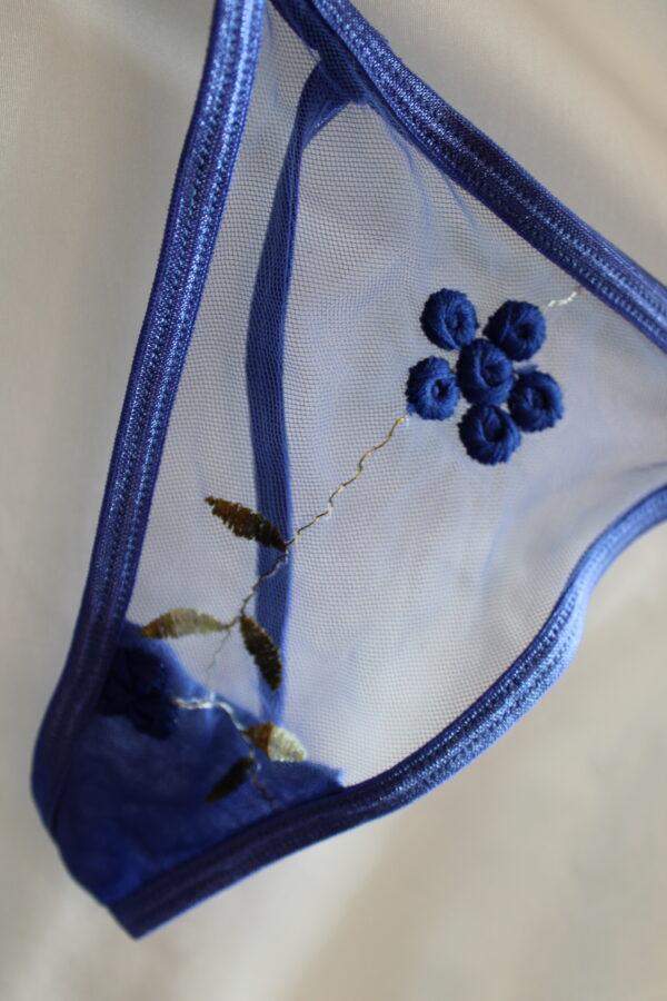 Dreamgirl Cobalt Blue Babydoll with Matching Thong - M - Image 5