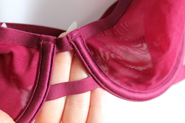 Auden Burgundy Mesh Underwire Bra - 36B