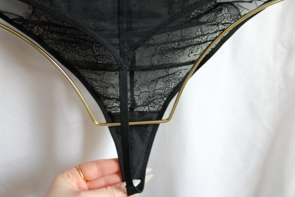 Victoria's Secret Black Lace Halter Bodysuit - XL - Image 5