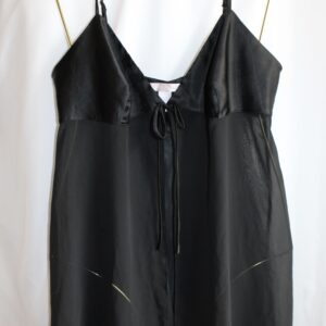Victoria's Secret Black Mesh Babydoll with Satin Tie - M
